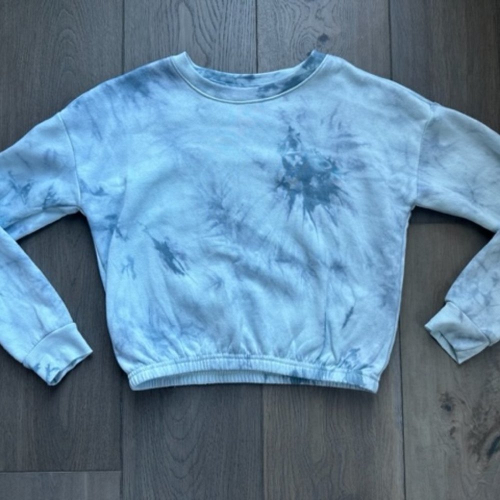 ULTRA FLIRT GIRLS TIE DYE CROPPED LONG SLEEVE SHIRT